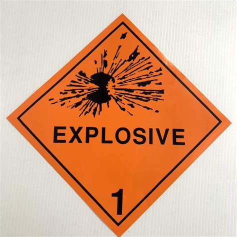 Hazardous Materials Placard Explosives Class Marair