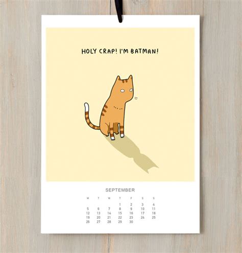 A Funny Cat Calendar For All The Cat Lovers Out There Demilked
