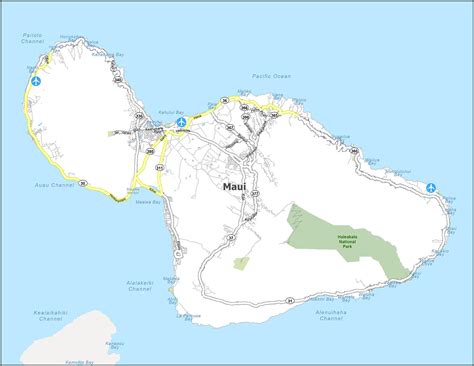 Maui Hawaii Road And Highway Map