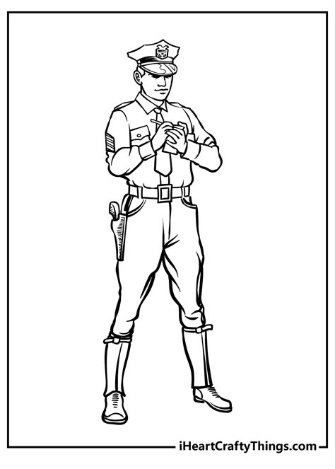 Woman Police Officer Coloring Pages