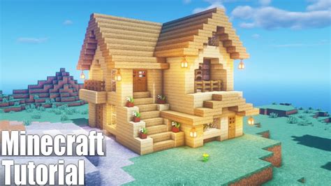 Minecraft Tutorial How To Make A Wooden Survival House Youtube