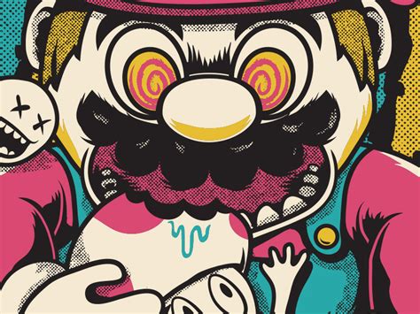 Mario On A Trippy By Vinicius Gut On Dribbble