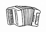 Accordion Clipart Clip Library Coloring sketch template