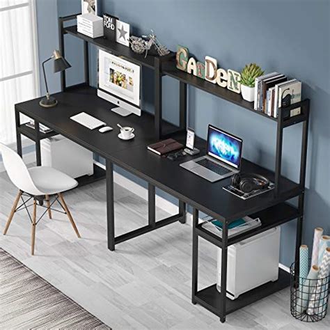 Tribesigns 945 Inches Computer Desk With Hutch Extra Long Two Person