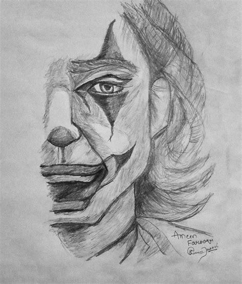 Joker Pencil Sketch By Ameen Farooqi Eskiz Çizimler Çizim Fikirleri
