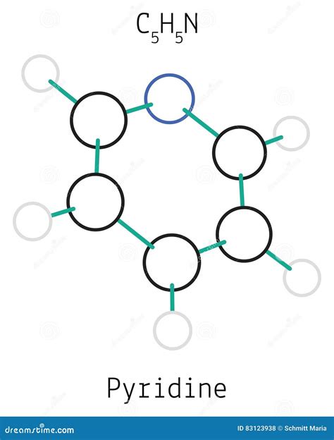 Pyridine C5h5n Molecule Stock Vector Illustration Of Molecule 83123938