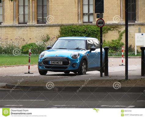 Light Blue Mini Cooper Car In Oxford Editorial Photo Image Of England