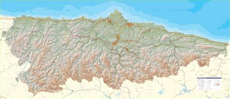 Large Detailed Map Of Asturias With Cities And Towns