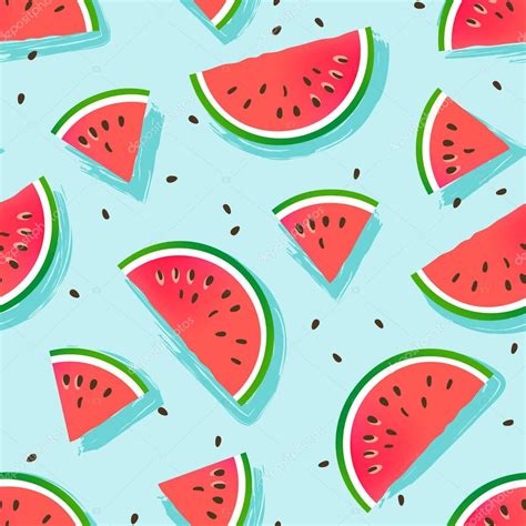Watermelons Pattern Seamless Vector Background — Stock Vector © Faber14