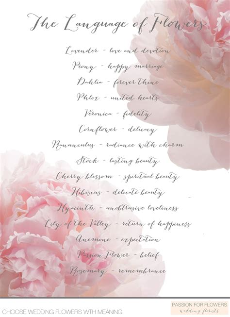 The Language Of Flowers Flower Meanings Passion For Flowers