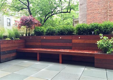 This Upper West Side Rooftop Terrace Design Features Ipe Wood Planter