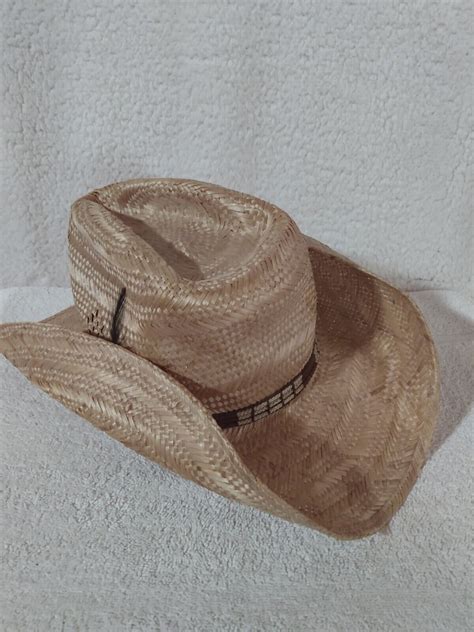Vintage Stetson Roadrunner Western Straw Cowboy Hat Bryant Etsy