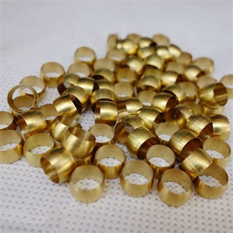10pcs 8mm Id Brass Fit Compression Sleeve Fitting Sleeve Ferrule Ring
