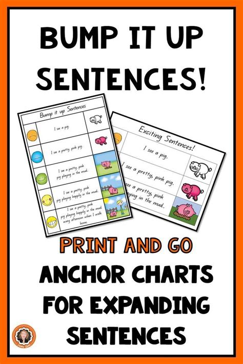 Exciting And Bump It Up Sentences Anchor Charts Sentence Anchor Chart