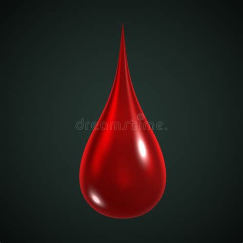 Single Red Drop Of Blood Stock Illustration Illustration Of Glossy