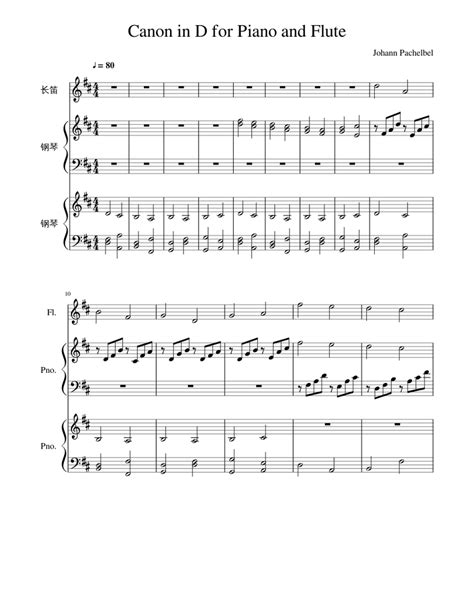 Canon in d pachelbel jazz version for piano solo sheet. Canon in D for Piano and Flute Sheet music for Flute ...