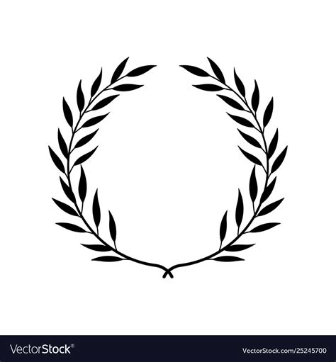 Greek Laurel Or Olive Winner Award Wreath Leaf Vector Image