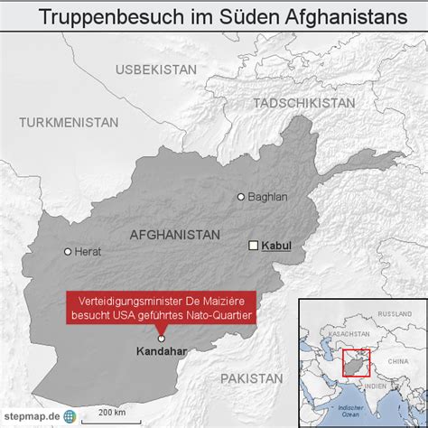 Stepmap Truppenbesuch Im S Den Afghanistans Landkarte F R Afghanistan