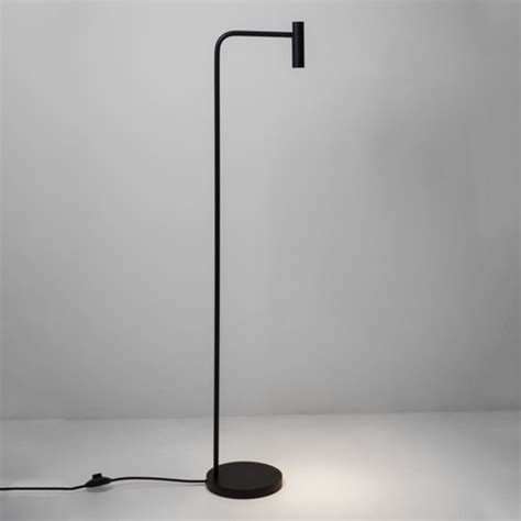 Minimalist Design Modern Black Floor Reading Lamp With Adjustable Shade