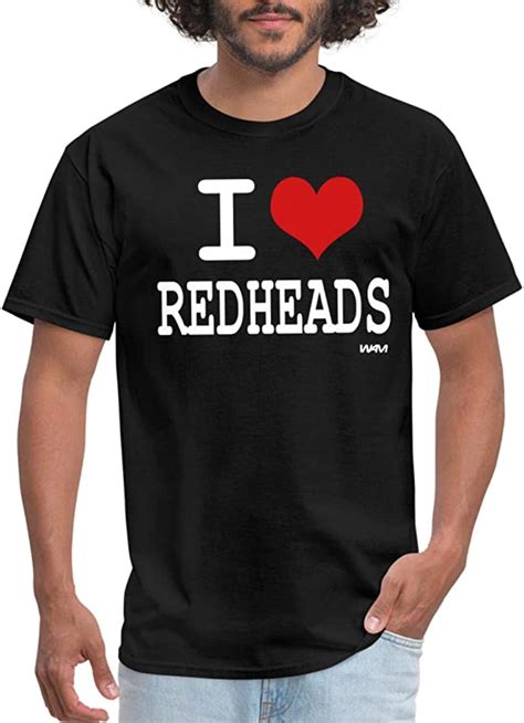 I Love Redheads Mens T Shirt By Spreadshirt Amazonca Clothing