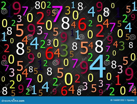 Scattered Numbers Wallpaper For Background Stock Photo Cartoondealer