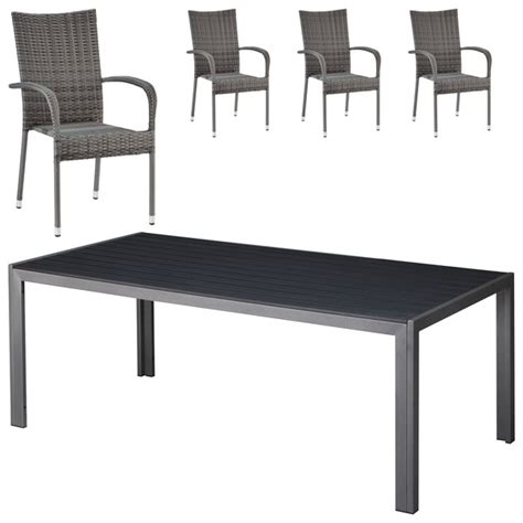Die in deutschland und österreich unter dem namen dänisches bettenlager bekannte marke, gehört zur jysk holding a/s, die ihren sitz in dänemark hat. Gartenmöbel-Set Las Vegas/Malaga (100x205, 4 Stühle, grau ...