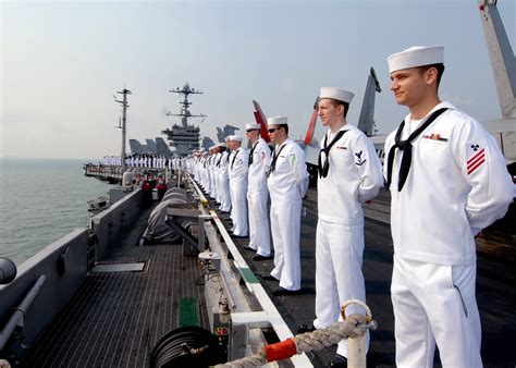 Fileus Navy 090802 N 6720t 045 Sailors Man The Rails Aboard The