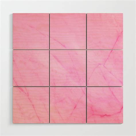 Buy Light Pink Marble Texture Wood Wall Art By Newburydesigns