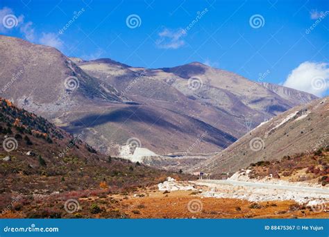 Autumn Tibetan Mountain Stock Image Image Of Mountain 88475367
