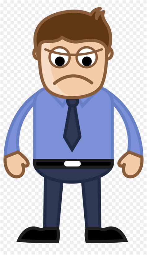 Angry Boss Clipart Happy Man Cartoon Hd Png Download 3000x5080