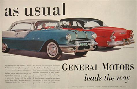 1955 Gm Buick Riviera And Pontiac Catalina Ad Vintage Buick Ads