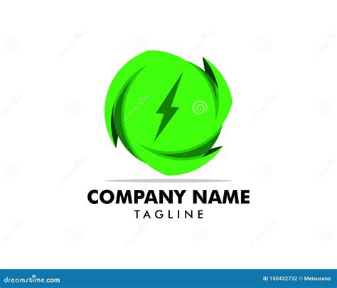 Energ a Logo Design Element Del Poder Verde Ilustración del Vector