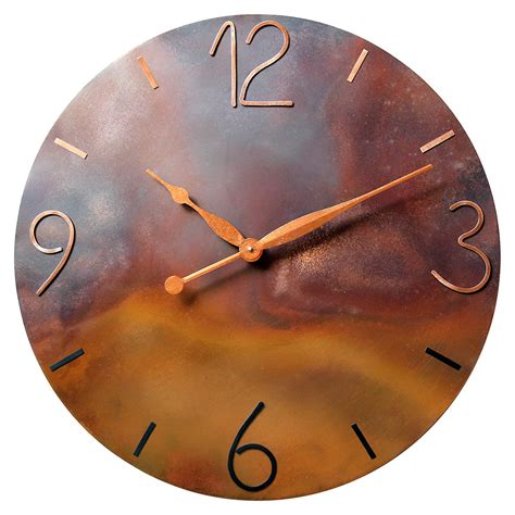 24 Inch Oversized Copper Wall Clock 7th Anniversary T