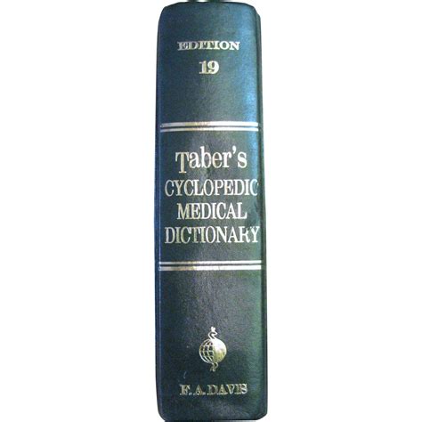 Tabers Cyclopedic Medical Dictionary 19th Edition From Faywrayantiques