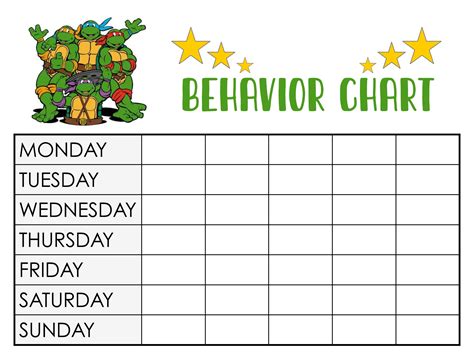 Printable Behavior Chart Raisa Template