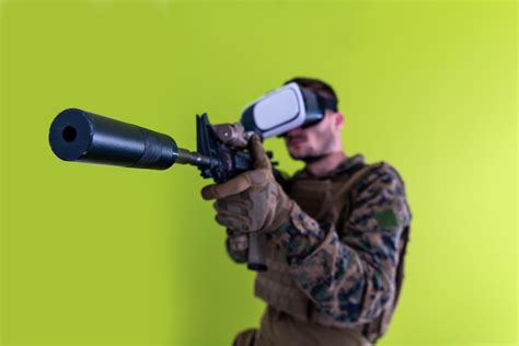 Soldier Virtual Reality Green Background 11615650 Stock Photo At Vecteezy