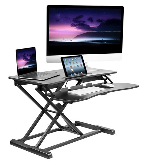Mount It Adjustable Standing Desk Converter With Keyboard Tray 315