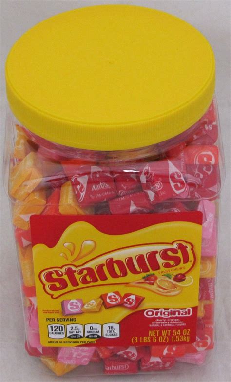 Starburst Original Fruit Chews Candy 54 Oz Tub Bulk Candies Star Burst