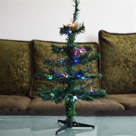 Small 18 Multi Color Changing Led Lighted Desktop Christmas Tree With