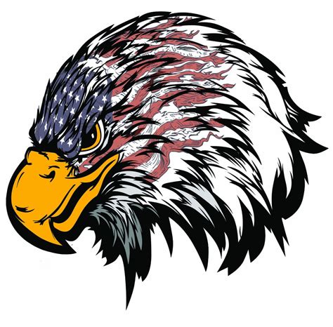 Weathered American Flag Eagle Head Decal Nostalgia Decals Patriotic