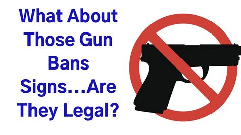 Gun Ban Signs Are They Legal Youtube
