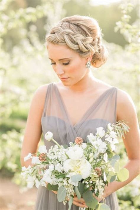 French Braided Wedding Updo Hairstyle For Long Hair Deer