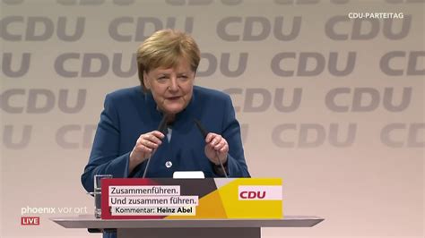 Angela Merkels Letzte Rede Als Cdu Parteivorsitzende Am 071218 Youtube