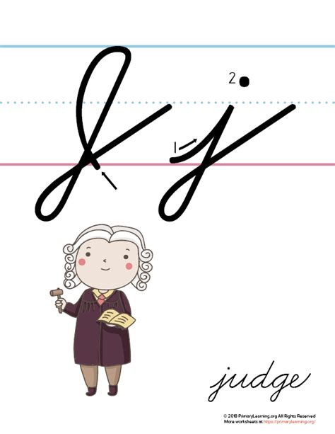 Ligature cursive is a form of cursive that connects the beginning and ending letters of words together with lines, with the result being that one barely has to lift their writing tool between letters. The Letter J In Cursive - Printable Poster | PrimaryLearning.org | Letter j in cursive, Letter j ...