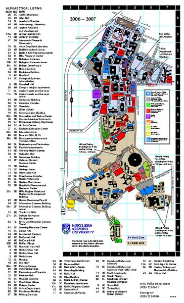 Northern Arizona University Map Flagstaff Arizona • Mappery