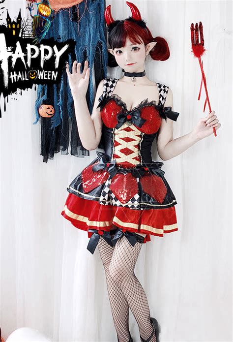 Lolita Dress Red Queen Of Hearts Vampire Shining Gothic Witch Devil