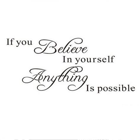 Buy Believe Anything Is Possible Inspirational Wall Sticker Decals Diy Removable At Affordable