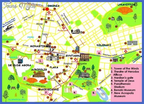 Athens Map Tourist Attractions
