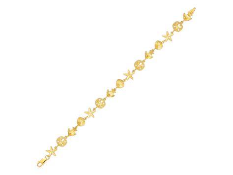 Sea Life Bracelet In 14k Yellow Gold Richard Cannon Jewelry