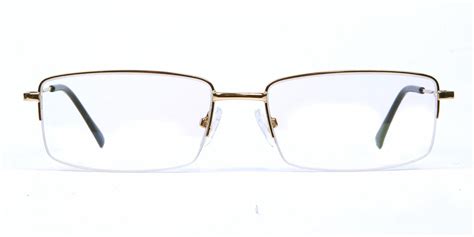 Gold Rectangle Glasses In Half Rim Unisex Oliver Ca2